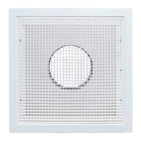 American Louver/Plasticade American Louver Stratus Plastic Return Filter Grille, 6" Duct, T-grid, White STR-ERFG-6W